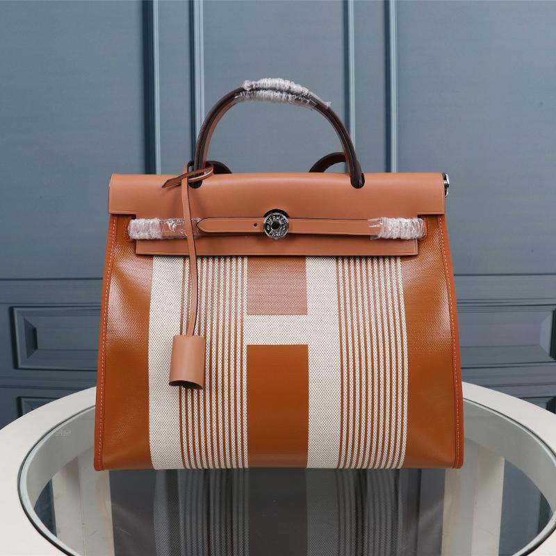 Hermes Herbag31 outer seam H brown brown edge